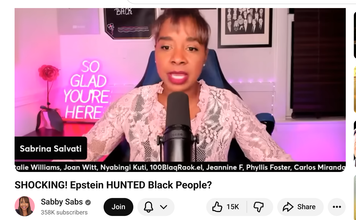 Independent News Anchor Title Epstein Hunted Black People