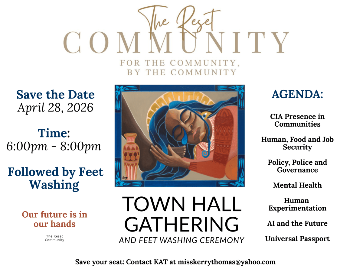 TOWN HALL GATHERING AND FEET WASHING&nbsp;CEREMONY